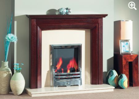 Click Here To Enlarge This Photo Of Matlock Petite Fireplace with Inlay