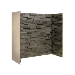 STAGGERED BLACK SLATE BLOCK CHAMBER